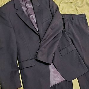 Alfani Suit, Black Pinstripe
